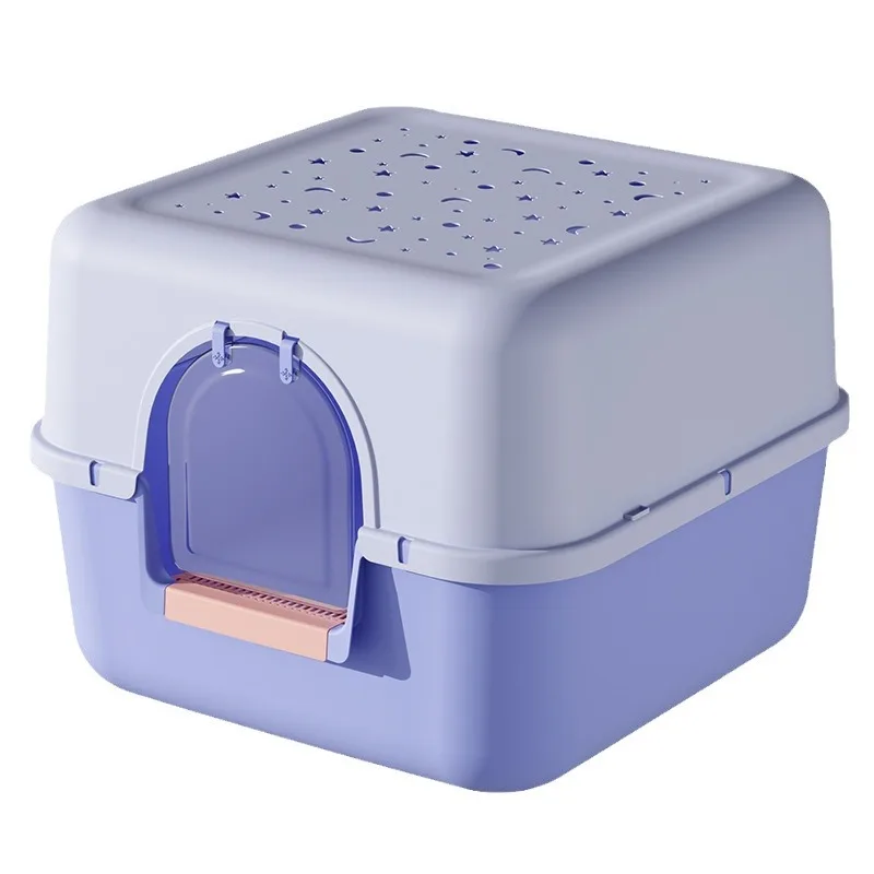 New Design Large Size Cat Litter Box with Door Smell Proof Cat Litter Tray for Large Cats