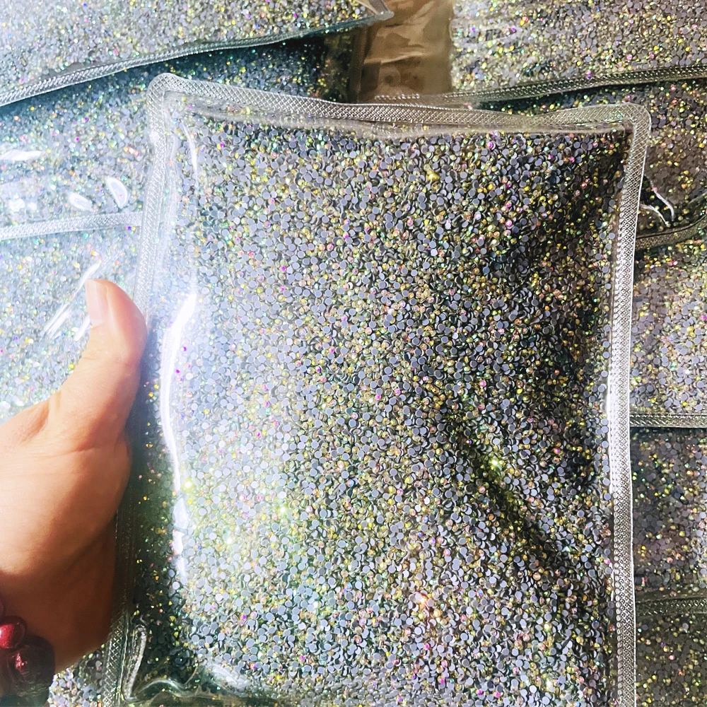 For Garment Decoration Hot Fix Round Epoxy Iron on Strass Rhinestone Hot Sale Factory Supply Bulk SS6 1KG Crystal B30 Shoes