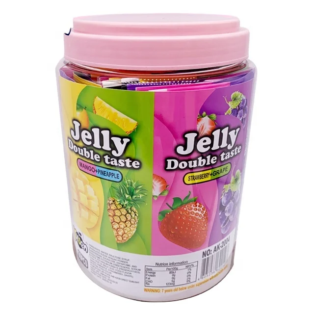 Wholesale of new product fruit juice piece shape jelly candy mango strawberry grape pineapple flavor jelly