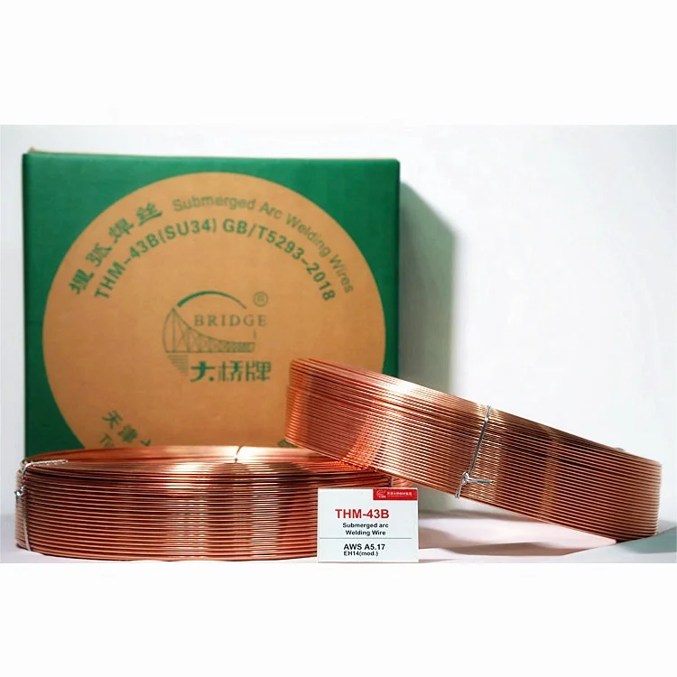 bridge brand SAW Solid Wire   THM-43B AWS  EH14 H10Mn2 Submerged arc mig welding wires