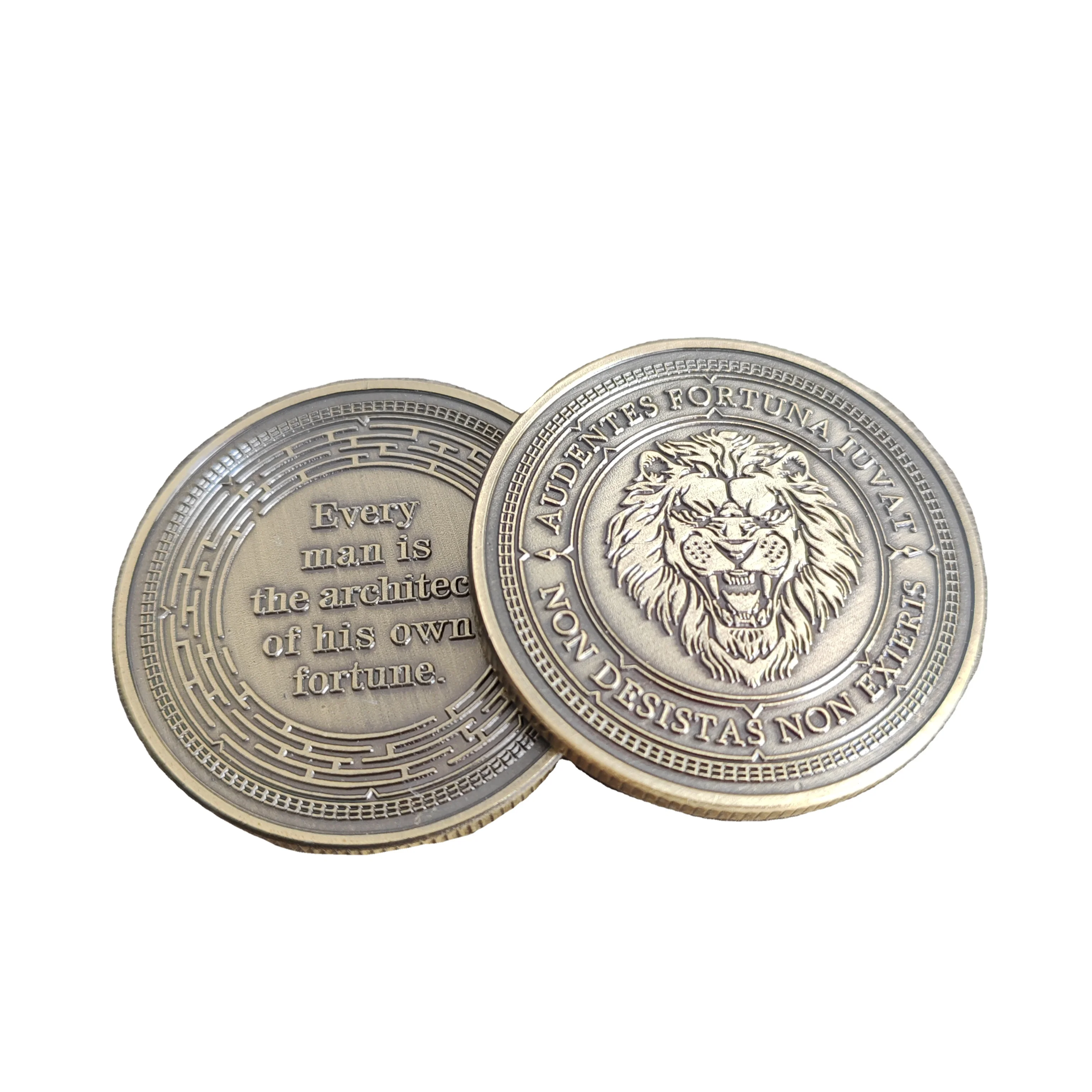 Lion King coin spot commemorative coin three-dimensional relief bronze commemorative medallion coin collection
