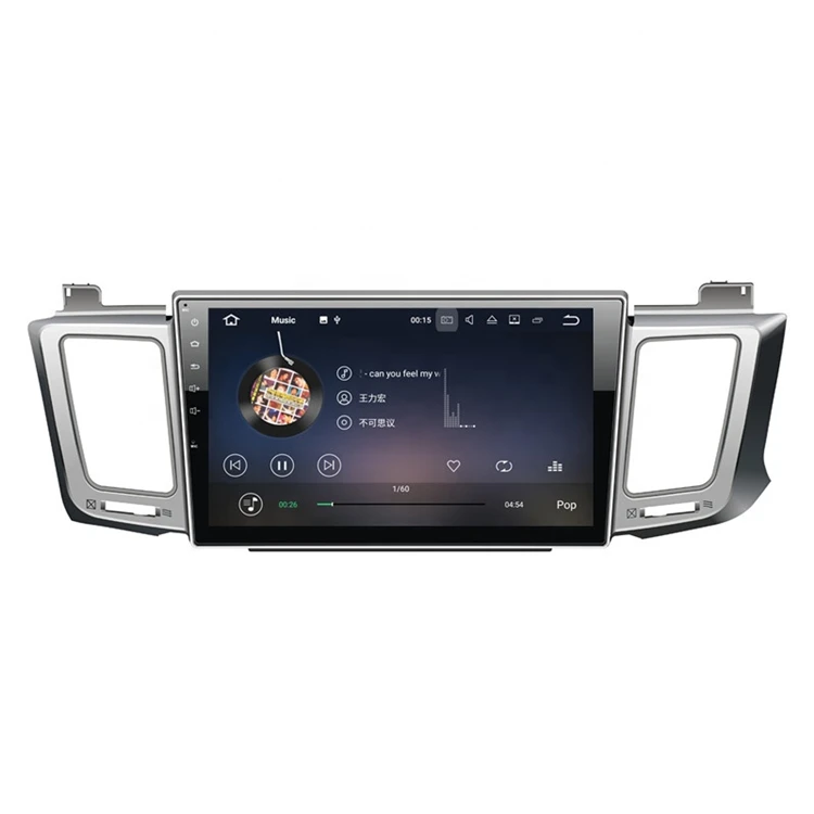 10.1 inch android car stereo dvd player gps navigation system for toyota RAV4 2014-2016 with steering control