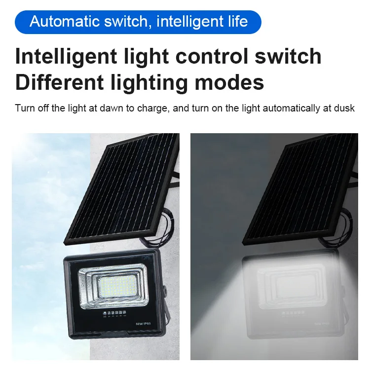 KCD 12 Hour Motion Detector Aluminum Casing IP67 Stadium Garden Solar Flood Lamp 100w 200w 300w 400w 500w Solar LED Flood Light