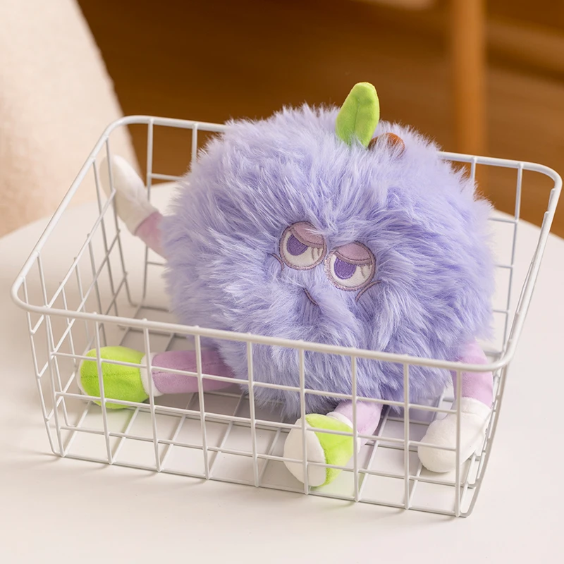 25CM Kawaii Custom Fruit Plushie Pear MangoStean Peach Stuffed Soft Figure Stand Plush Toy for Kids