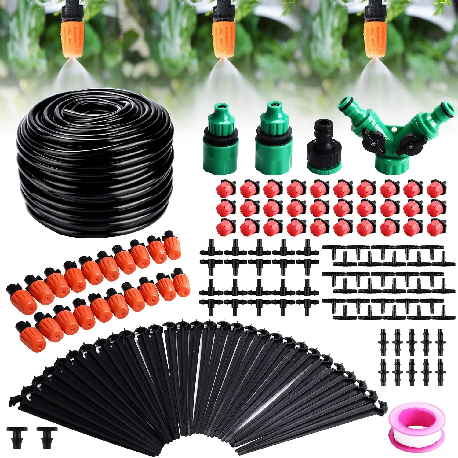 
10M DIY Drip Irrigation System Automatic Watering Garden Tree Garden Farm Irrigation Lawn Outdoor Irrigation All-season 0-0.4mpa 