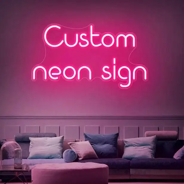Fast Delivery No Moq Acrylic Neon Sign Design Logo Custom Led Light Neon Sign For Room Birthday Wedding Party Decoration