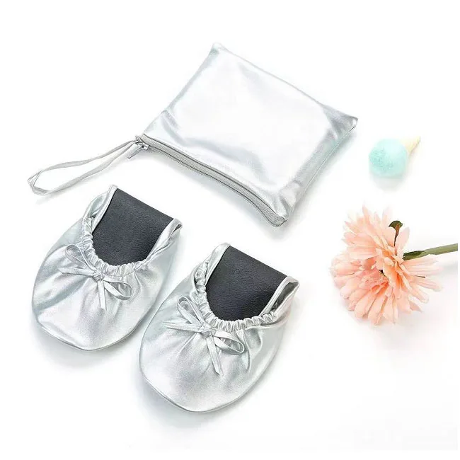 Hot Sale Wedding gift disposable flat foldable ballet shoes after party slipper