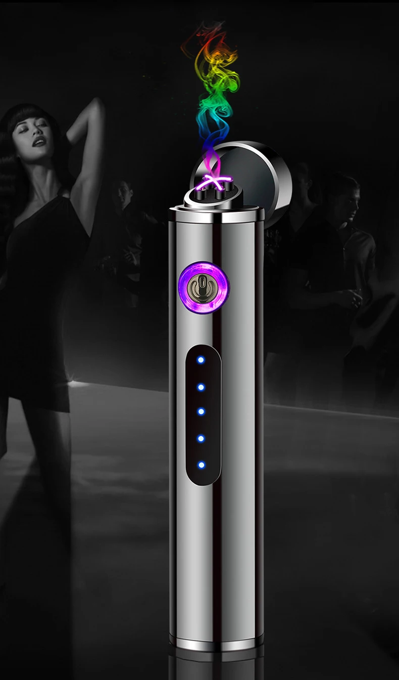 Personality send boyfriend creative lighter windproof USB rechargeable lighter