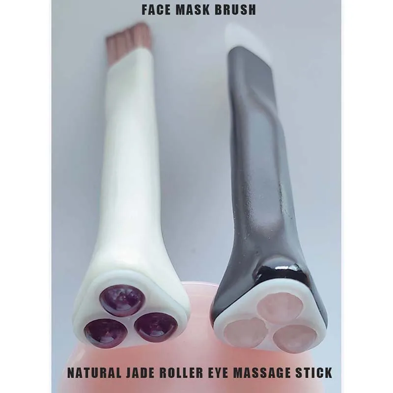 New Mold Double Head Makeup Cosmetic Tools Brush Face Masking Applicator, Face Mask Applicator Brush, Eye Massage Roller