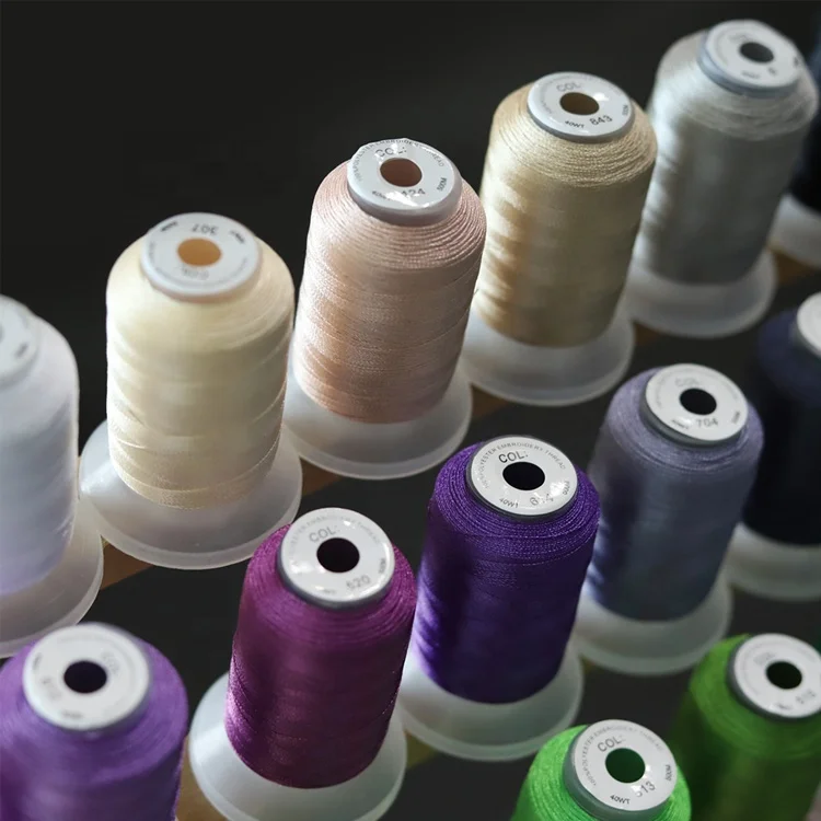 120D/2 High Tensile Strength 100% Polyester Embroidery Thread