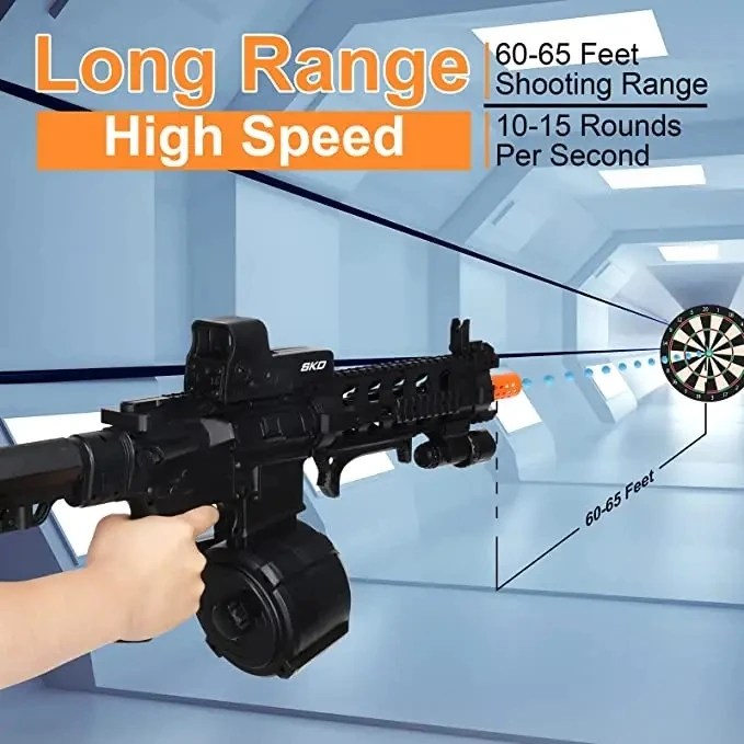 M416 Gell Ball Blaster Splat Gun Automatic Splatter Ball Gun with 10,000 Water Beads Age 14+