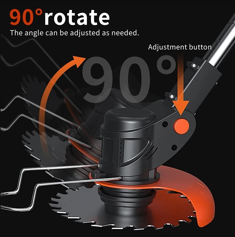 Hot Sale Electric Cordless Battery Grass Trimmer Garden Tools Lithium Battery Home Portable Grass Cutter Handle Weed Remover
