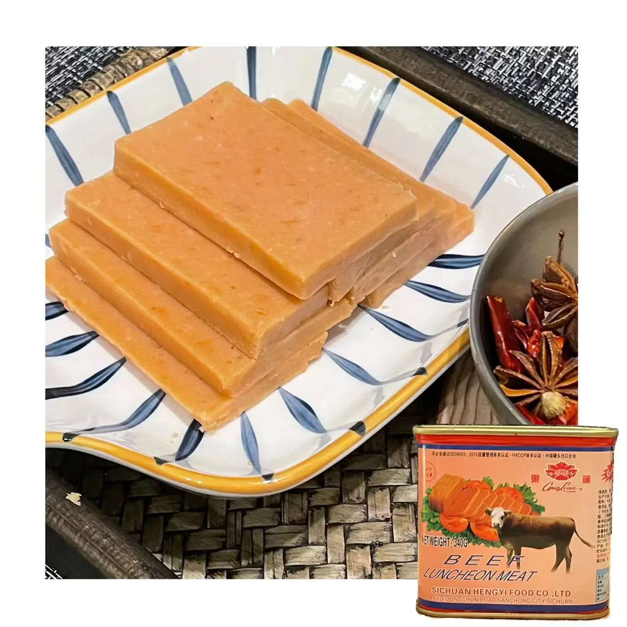 premium quality canned food beef meat can meat beef luncheon meat 340g