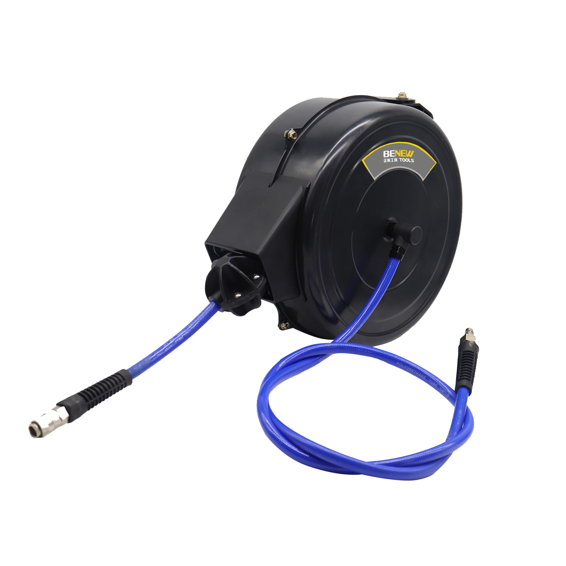 ZQ180-TW  18M Wall Mounted Retractable Steel Housing Air Hose Reel For Industrial Use