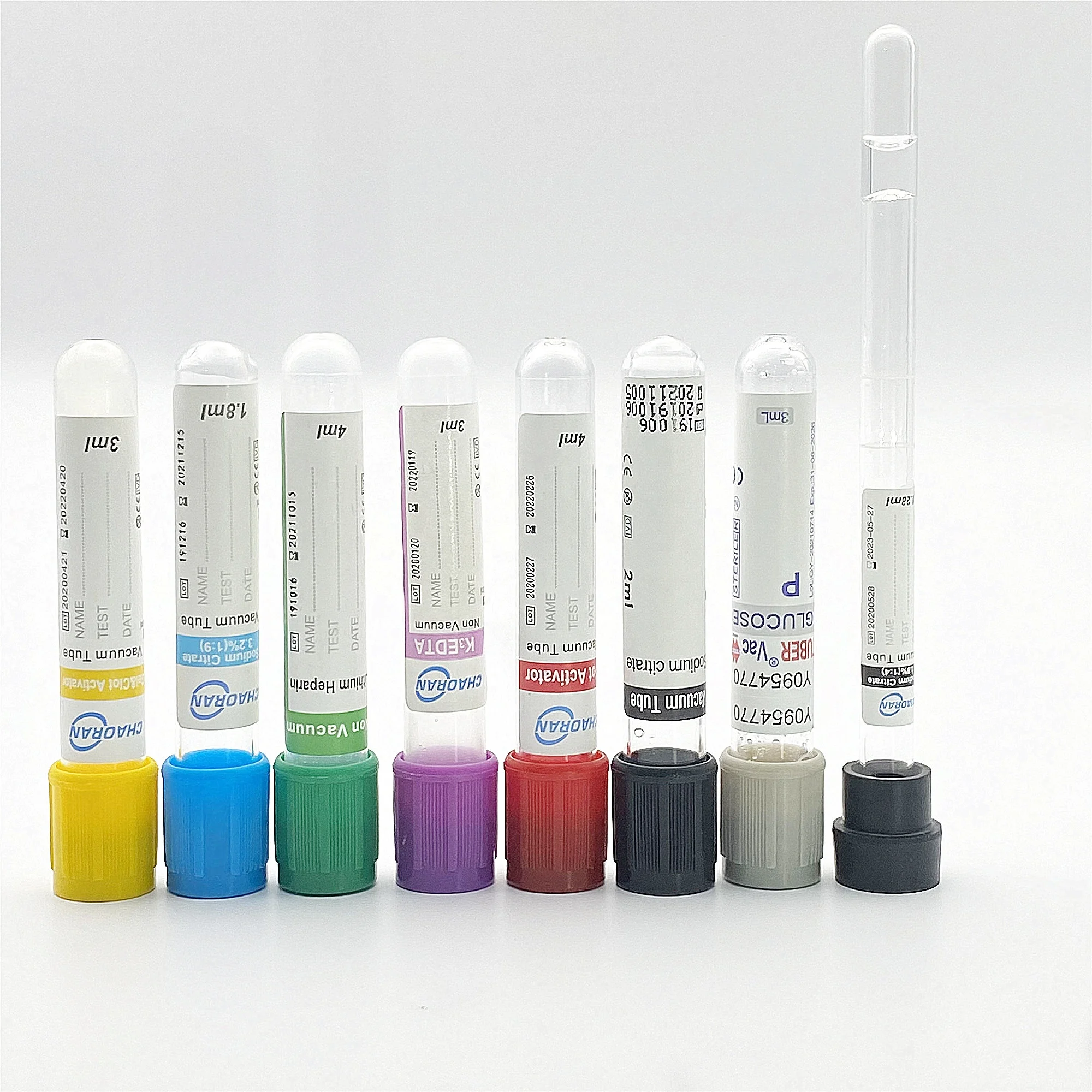medical supplies blood collection tubes different color tubes for blood draw OME CE ISO13485