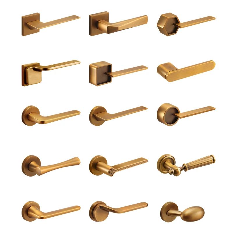 New Style Zinc Alloy Door Lock Holder Modern Interior Door Handle Mortise Lock Lever Door Handle