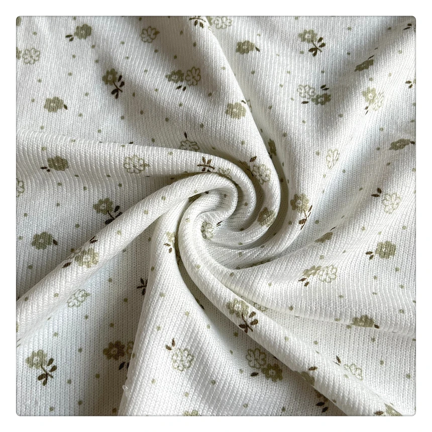 Rib Spandex Fabric custom 150D 220gsm knit ribbing fabric for sweatshirts textiles 4*3 rib knit fabric ribbed knit