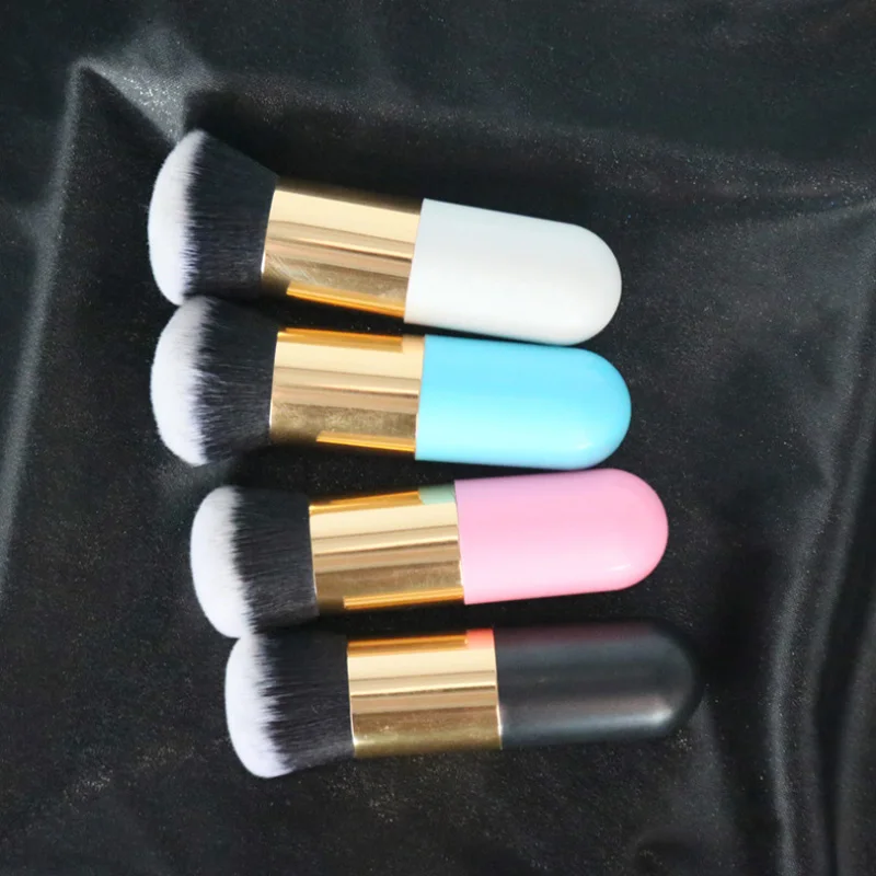 single Mushroom head foundation brush Flat head makeup brush Come in many colors