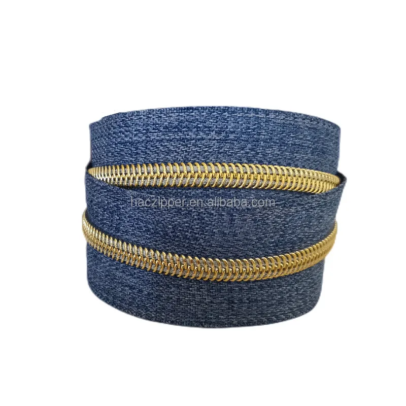#5 Denim tape rainbow  nylon zipper
