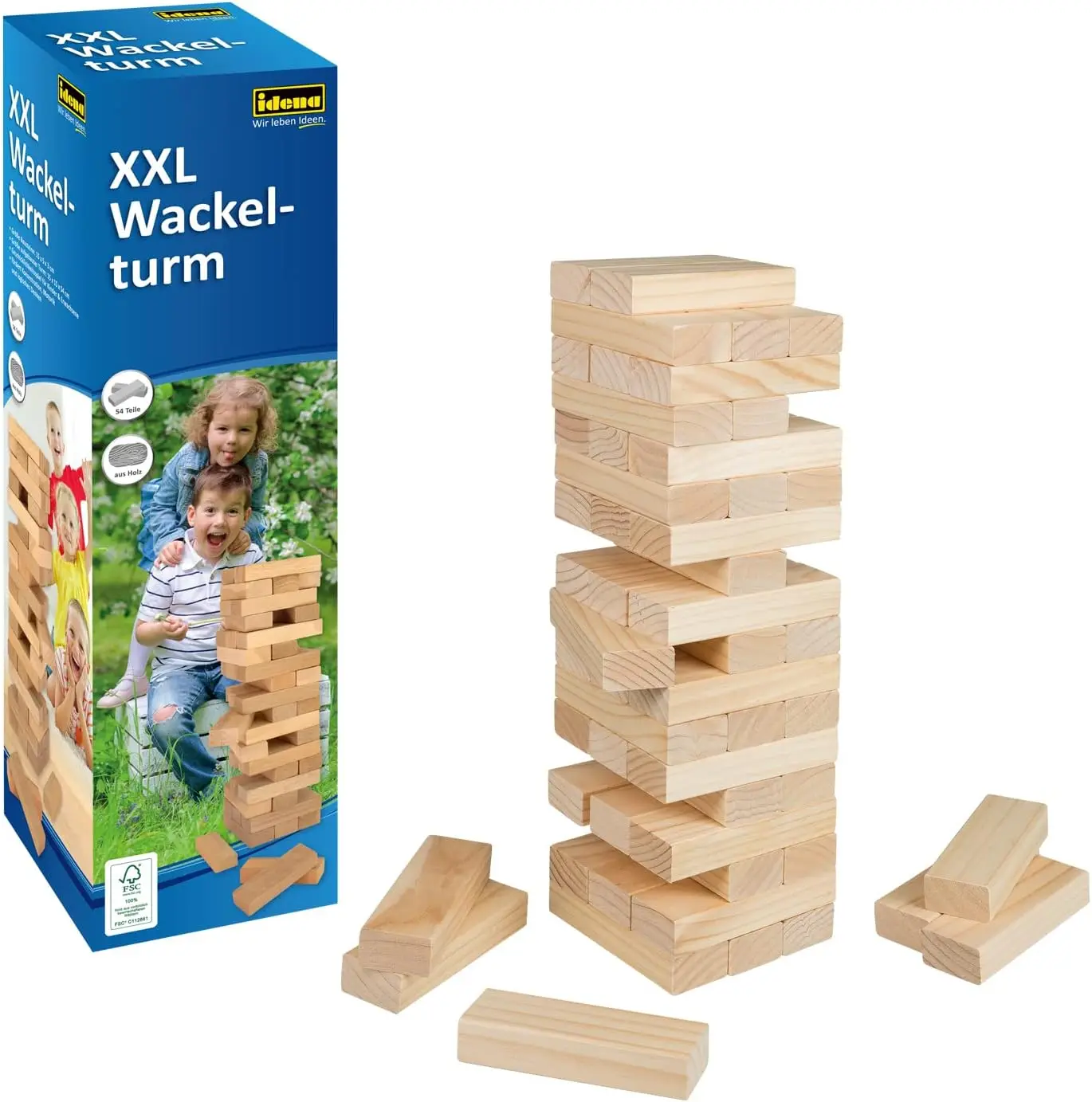 Обучающая детская игра от 3 лет деревянная настольная игрушка Wobble Tower для девочек и мальчиков