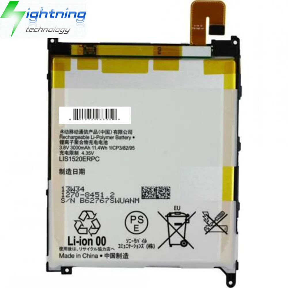 Оригинальный аккумулятор LIS1520ERPC для мобильного телефона SONY XL39h Xperia Z Ultra C6802 Togari L4 ZU C6833 3,8 в Втч