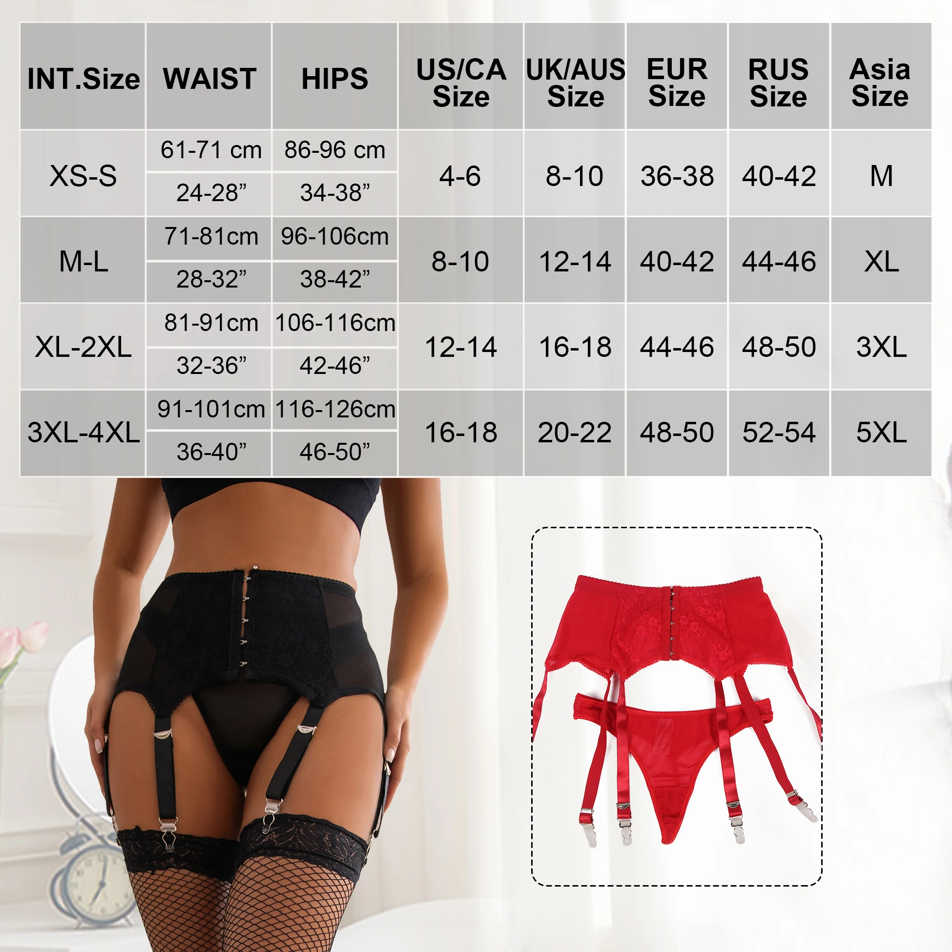 Good Price Hot Sale Women Lingerie Sets Lace Garter Five Hook Sexy Girls In Garter Belt Hold Stocking Garter Belt Clip 3 Colors