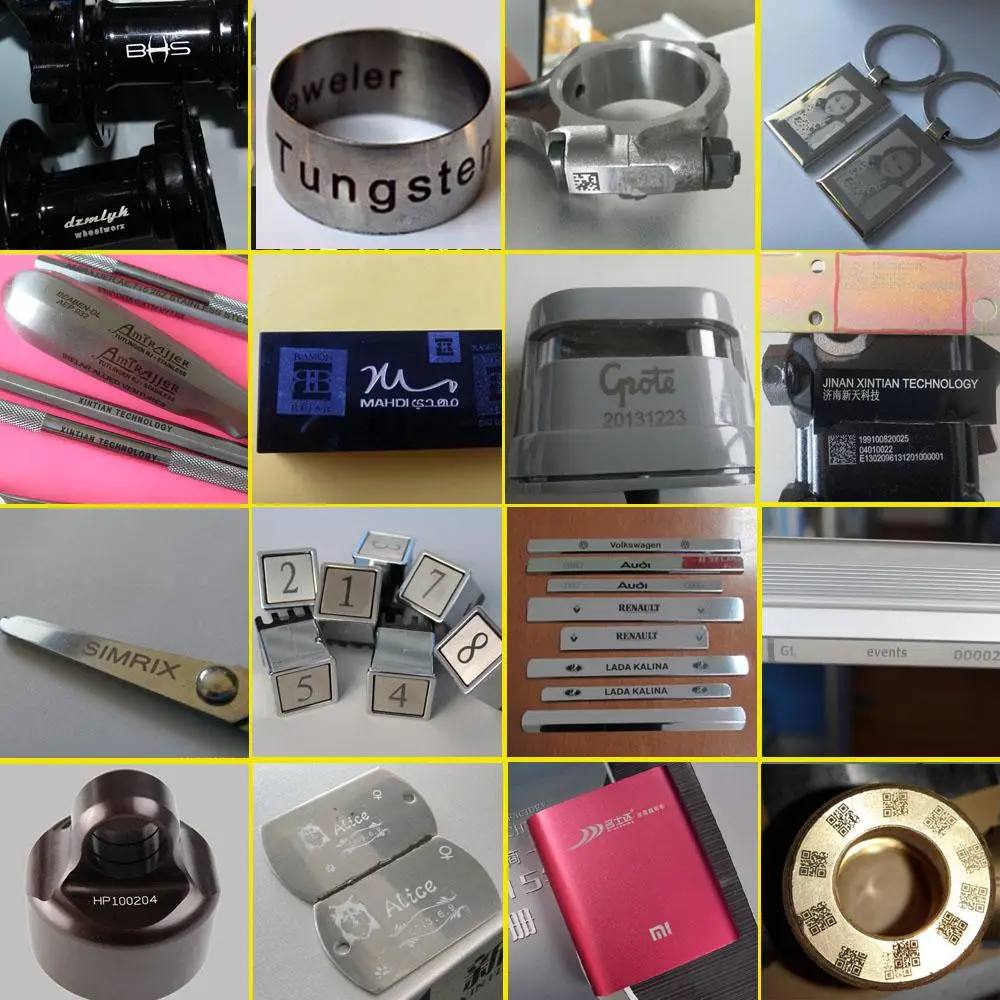 Raycus Jpt Ipg 20W 30W 50W 100W Mopa Color Fiber Metal Plastic Laser Marking Cutting Engraving Machine with Rotary