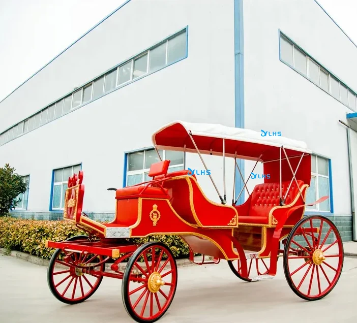 6 passenger royal horse carriage deluxe pumpkin carriage buggy drivable sightseeing horse buggy for bride wedding