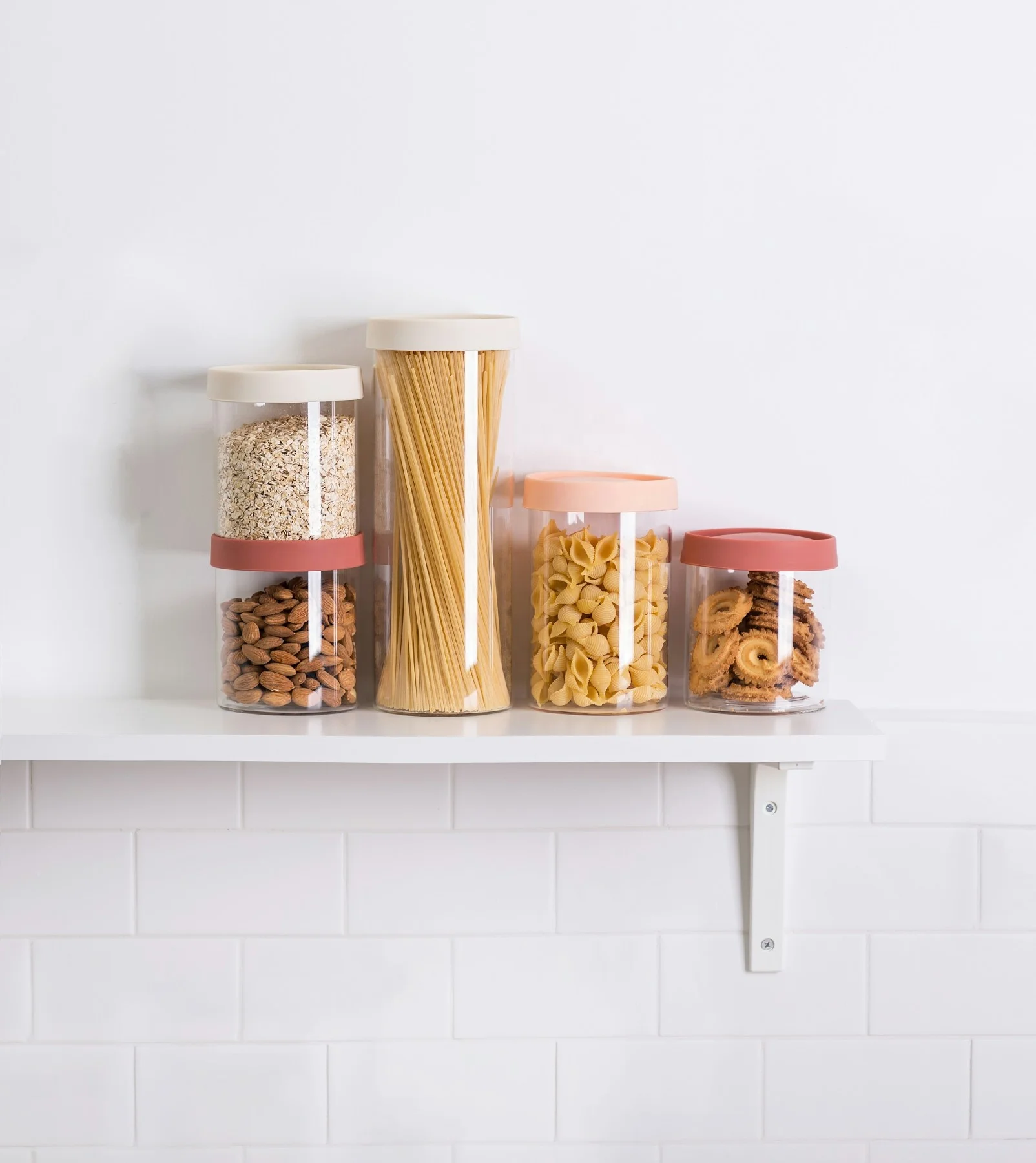 Pinmoo 3pcs set Airtight Food Storage Containers Plastic Cereal Containers Storage Tank