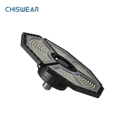 Garage Light with 3 Ajustable Panels and E26 Base,6500K Garage Ceiling Lights for Garage Barn Workshop Warehouse