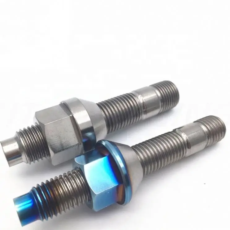 High Quality Gr5 tithanium bolts and nuts M12*1.5 TI wheel stud kits for BMW