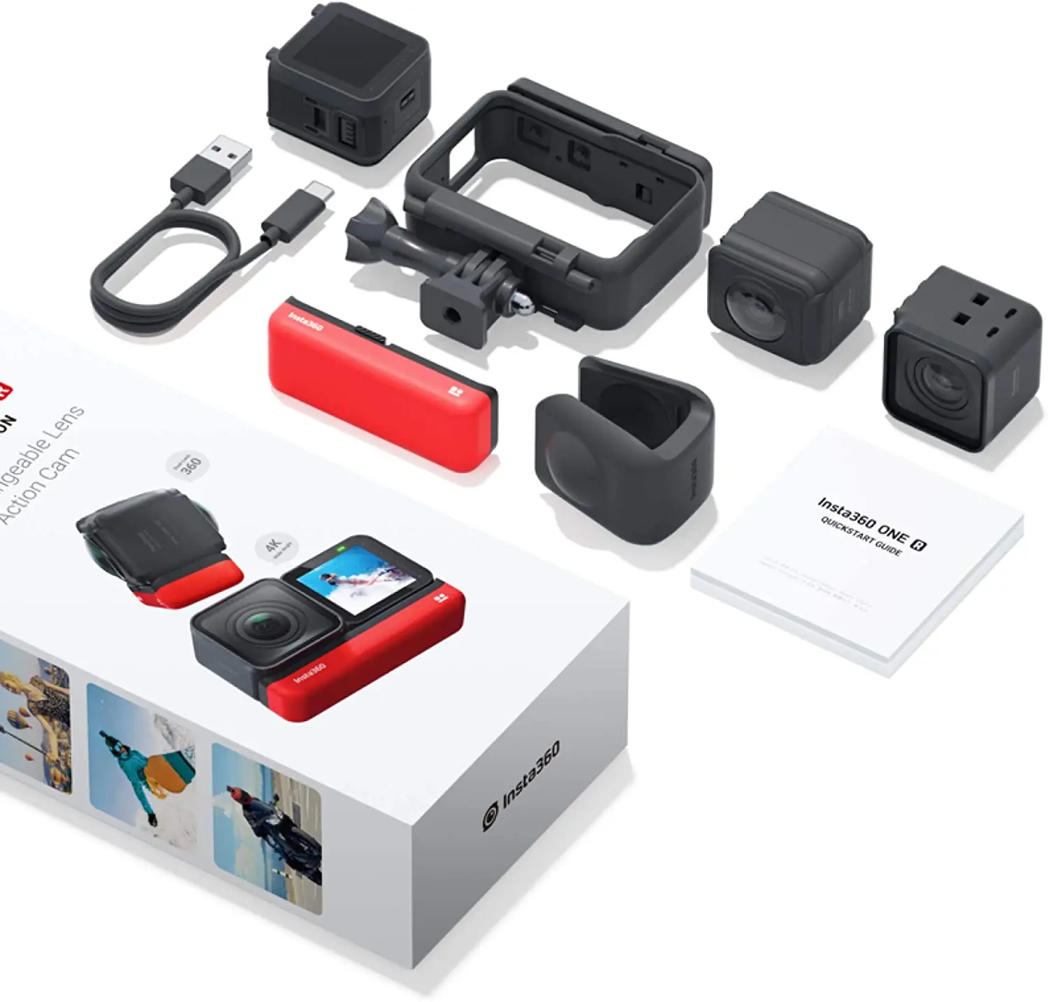 Экшн-камера Insta360 ONE R Twin Edition 4K широкоугольная 60 кадров/с Super 5 7 K двойной объектив 360