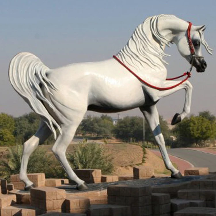 China Wholesale bronze arabian rearing horse sculpture for sale