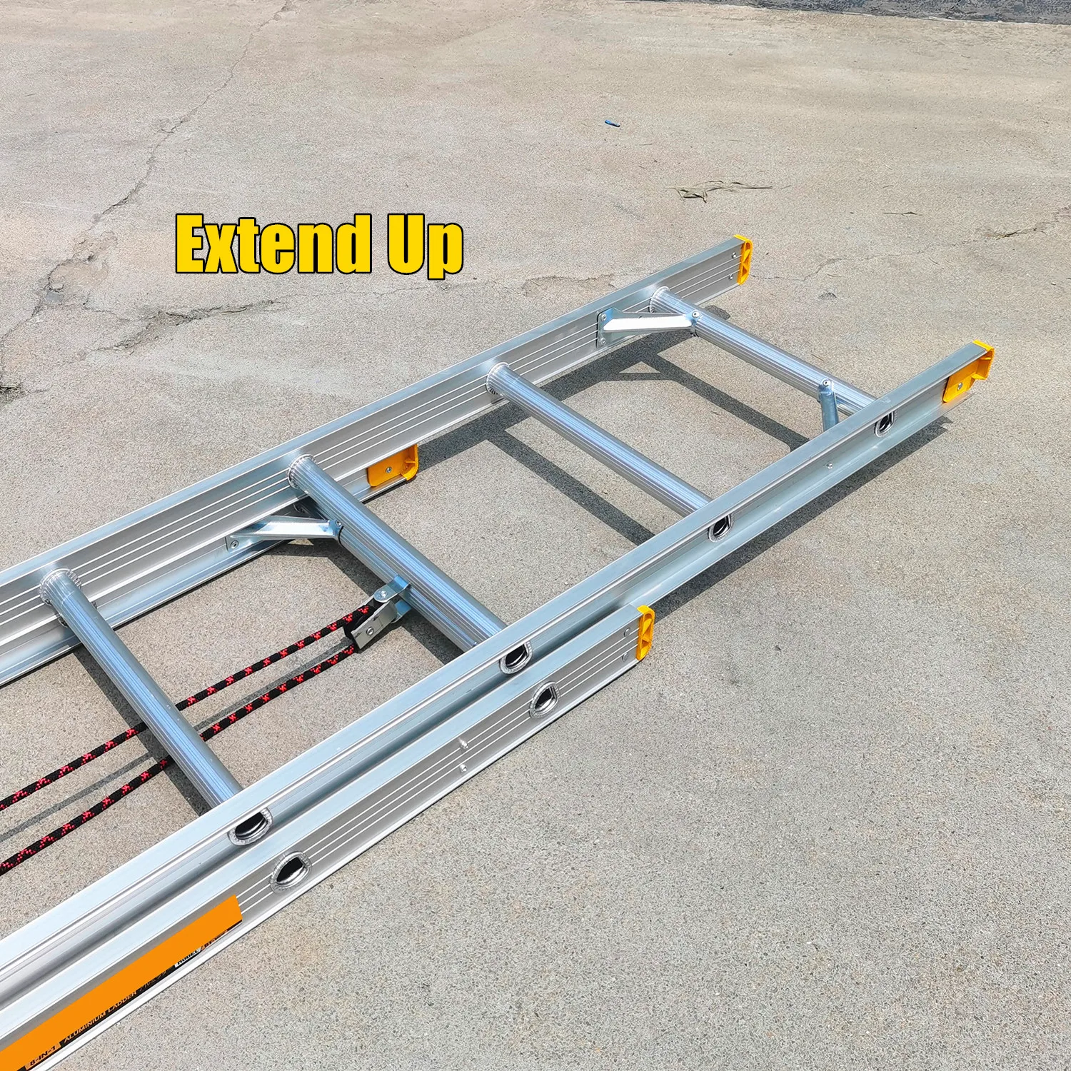 EN 131 Durable Easy Pull With Ropes 2 Section Aluminum Extension Ladder