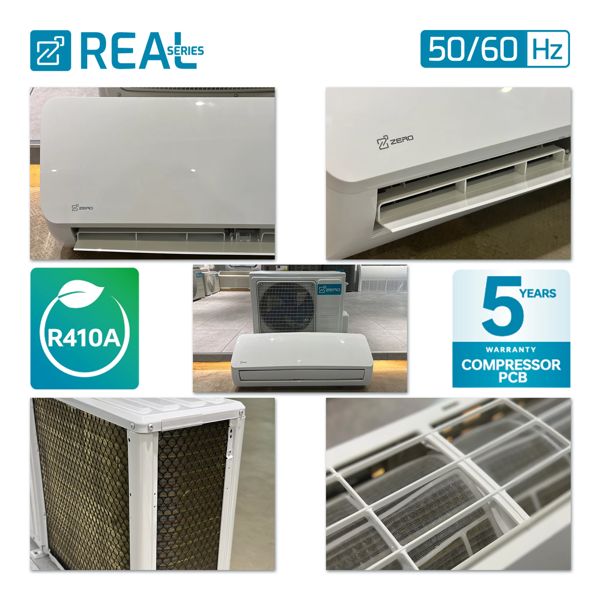 ZERO R410A T1 9000 12000 Btu Household Appliances Mini Split Air Conditioner Cooling and Heating On/Off 220v 240v Air Condition