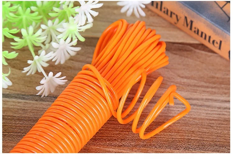 China Colored PVC Steel Wire Fiber Hanging Clothesline Cl With 3 Strand Poly/PP Core Bundling Life Decoration Washing Line