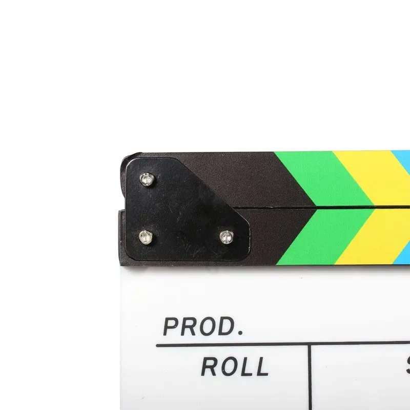 Acrylic Colorful Photogrpahy Prop Acrylic Clapboard Clapper board Dry Erase Director Film Movie Cut / Action Clapper Board Slate