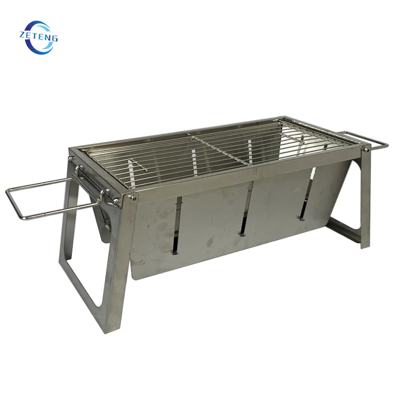Portable Charcoal Barbecue Grill fold camping Stainless steel bbq grill