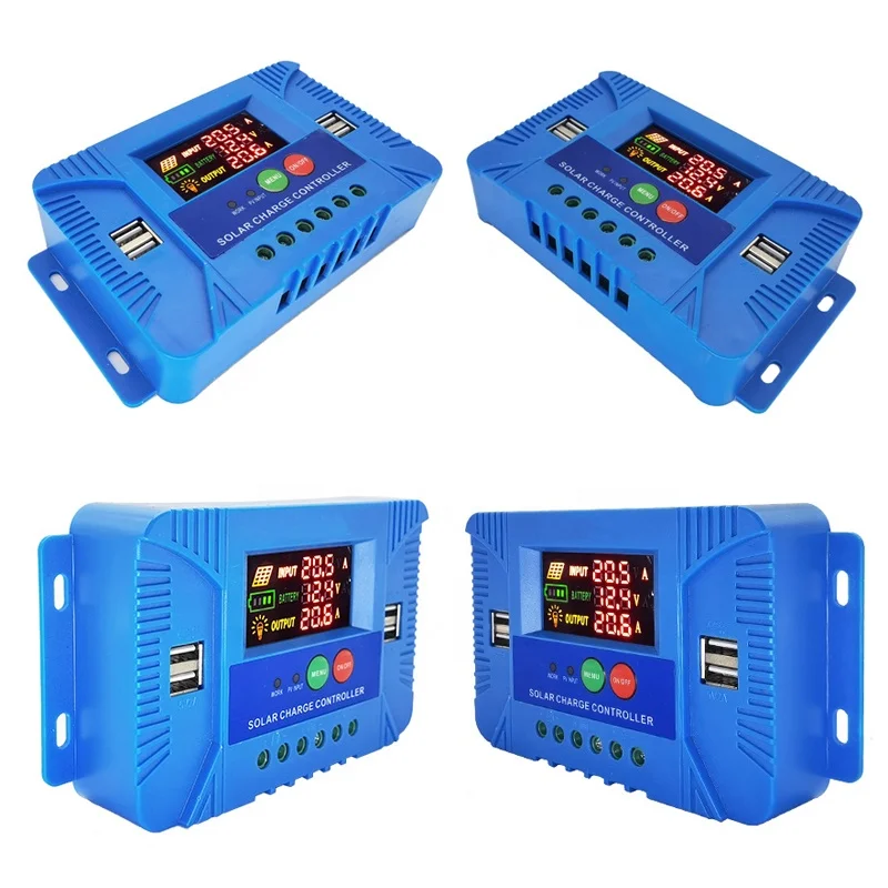 Factory Automatic Solar Charge Controller PWM 10A-60A Charger Regulator 12V 24V 36V 48V Lighting Control Application System