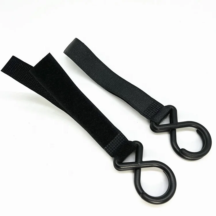 Custom size and print logo Self-Gripping Cable Ties Fastening wraps tape adjustable Reusable hook and loop strap with buckle