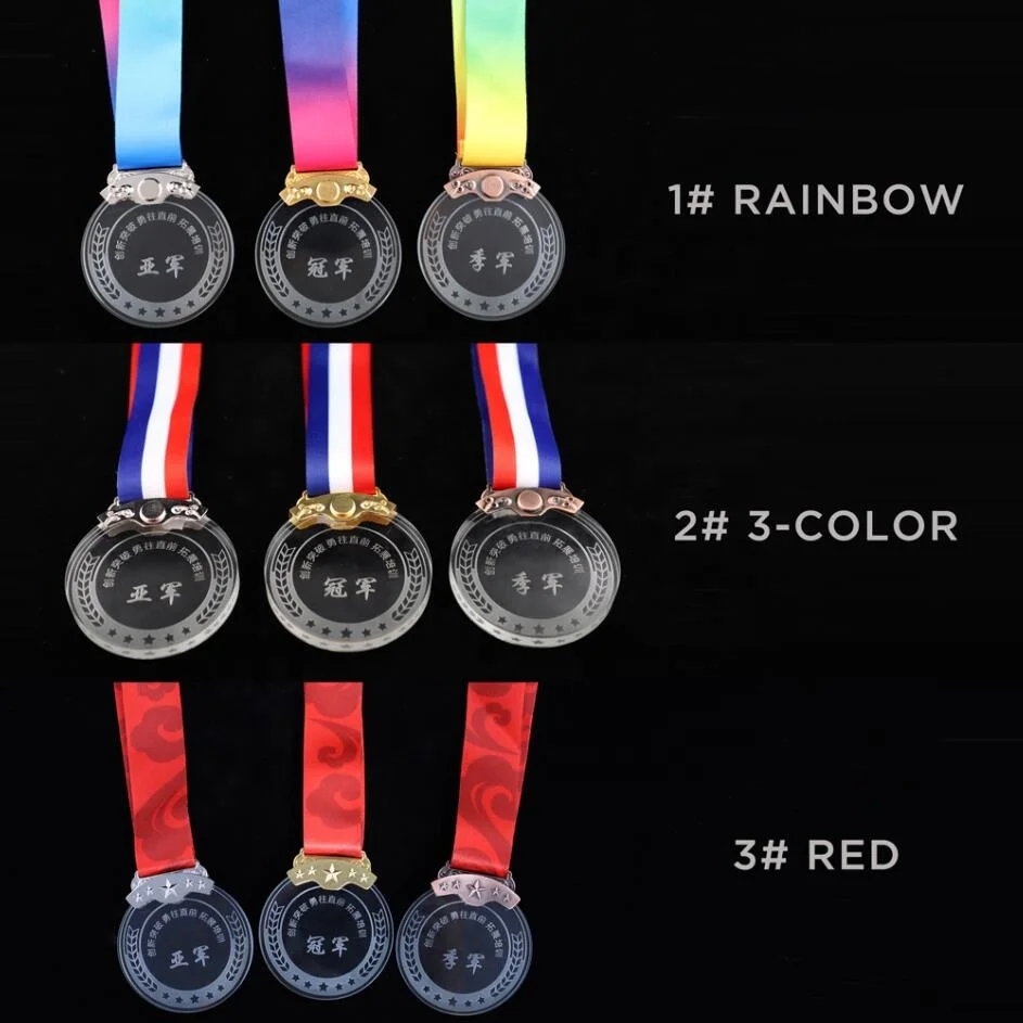 Yiwu Medals And Trophies Manufacture Wholesale Sport Engraving Crystal Medal With Gift Box