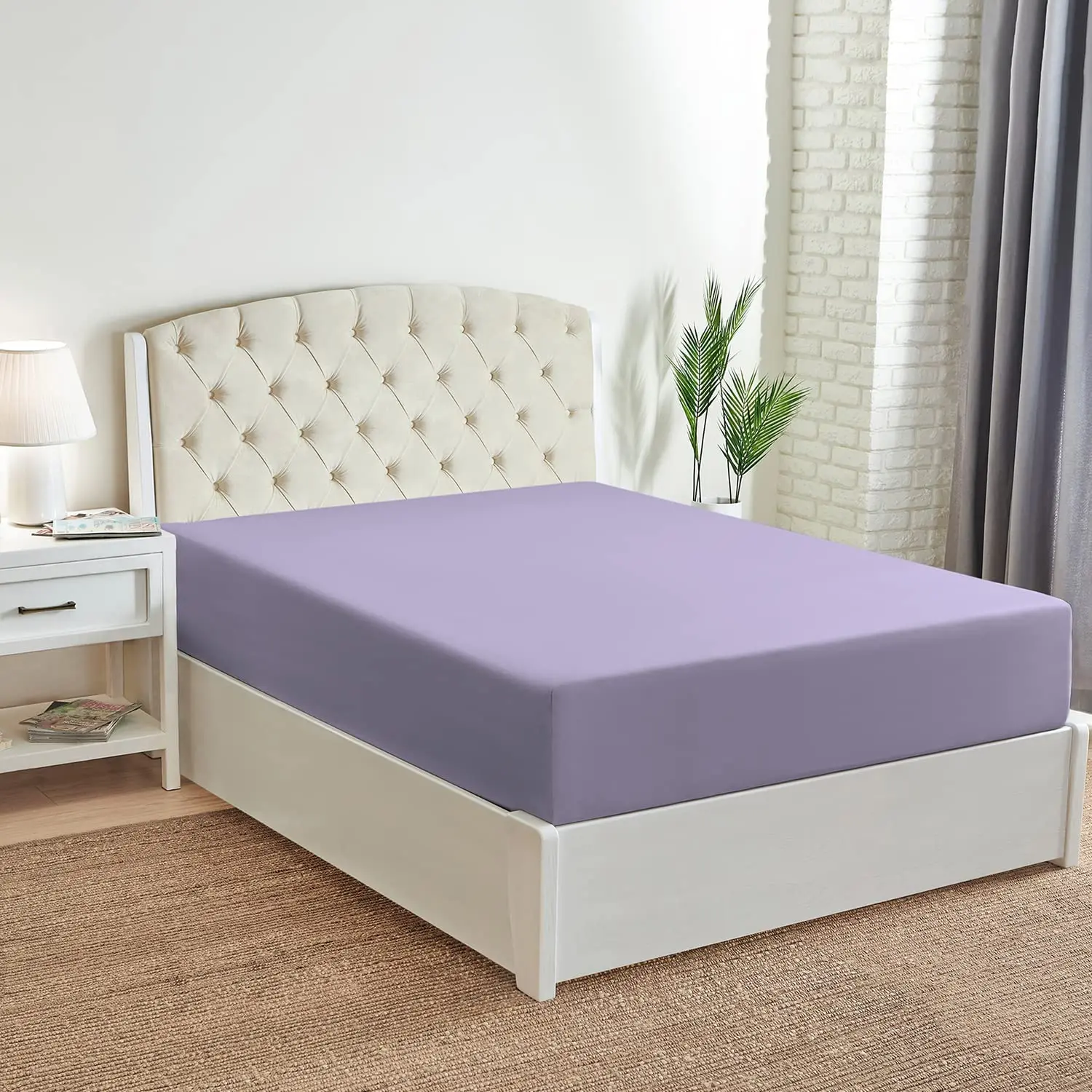 100% Polyester Microfiber Elastic Fitted Bed Sheets Grey Low MOQ Customized Sheet & Pillowcase Sets OEKO TEX STANDARD 100 Plain