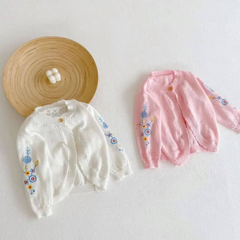 summer newborn clothes baby knitted sweater cute coat knit top infant bulk cardigans custom wholesale