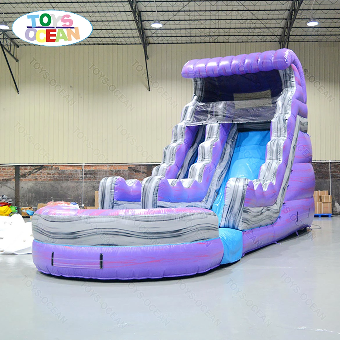 Customized commercial PVC inflatable water slides kids large water slide park with pool for sales