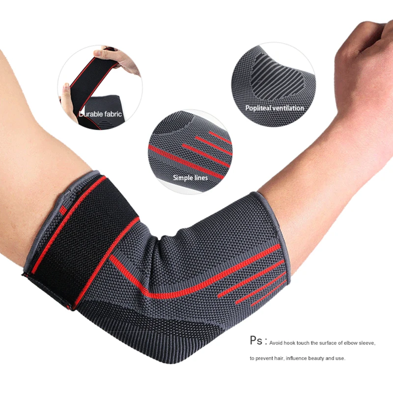 MKAS Sport Protection Tennis Elastic Baseball Elbow Pads Wraps Weightlifting Support Man Brace Customize Elbow Brace