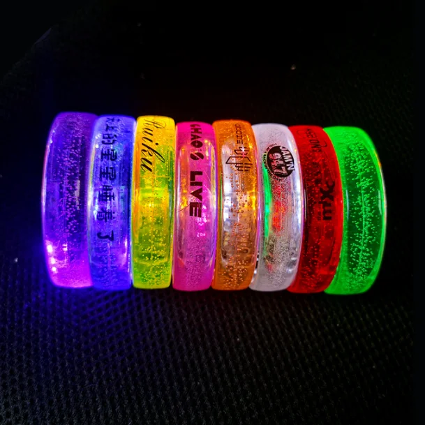 Led Flashing Bracelets Multi color With Light Up Bubble Bracelet Flashing Luminous Bracelet For Party Luminous Christmas