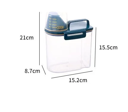 Wholesale high quality rice storage box airtight food storage containers with measuring cup
