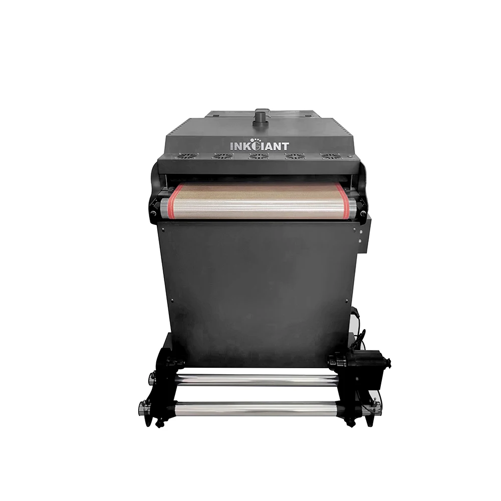 Efficient T-shirt printer with 4 pcs 3200 head white circulation system powder shaker dryer