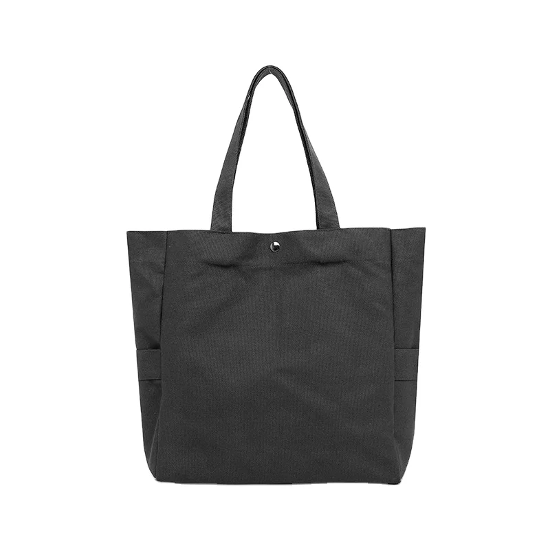 
Custom Solid Color Canvas handbag simple recycle cotton shopping bag with logo niche bag 