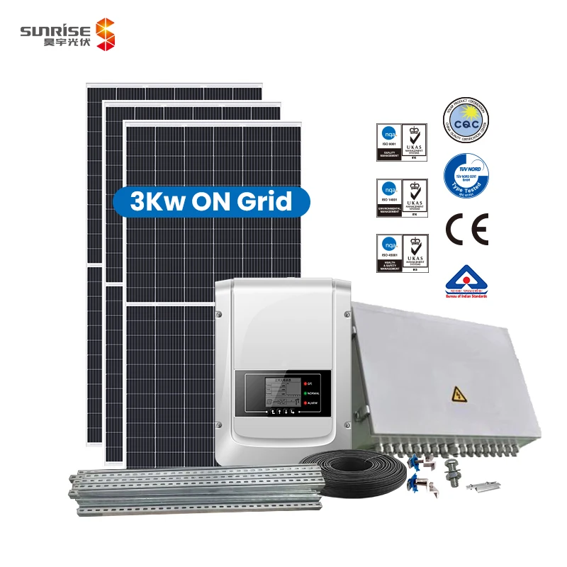 
Rooftop solar panels with TUV BIS 25 years system warranty on grid solar generator power panels 3kw 5kw 8kw 10kw home 